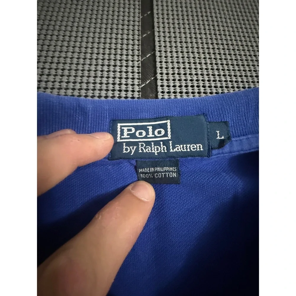 Polo Ralph Lauren Polo Shirt Mens L Royal Blue Short Sleeve Pony